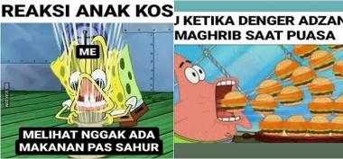 Meme Spongebob dan Patrick Saat Puasa Ini Bikin Kocak